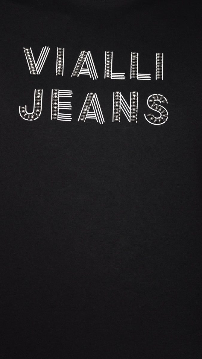 Vialli Sweater Bold Logo Black